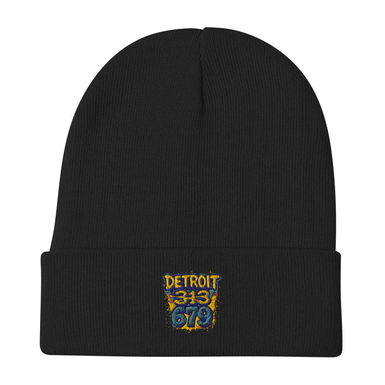 Detroit 679 embroidered beanie with bold Motor City design